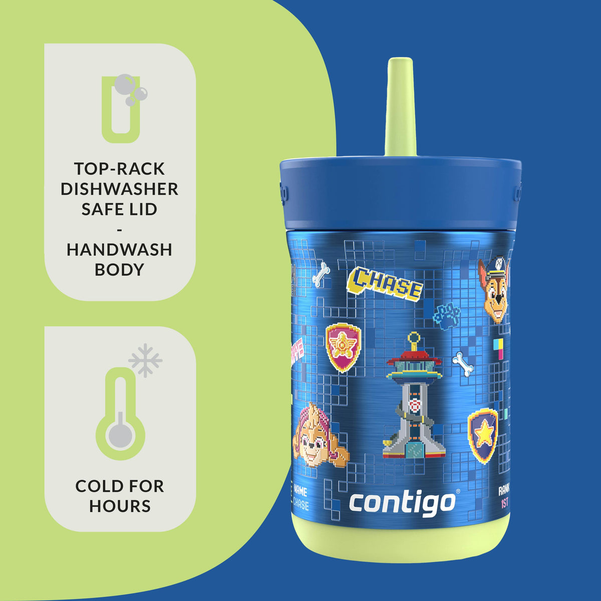 Contigo® Kids Leighton Spill-Proof Stainless Steel Tumbler with Straw, 12oz